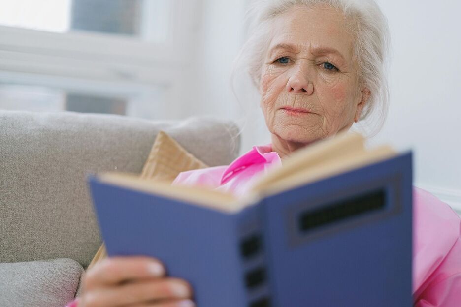 Older adult reading